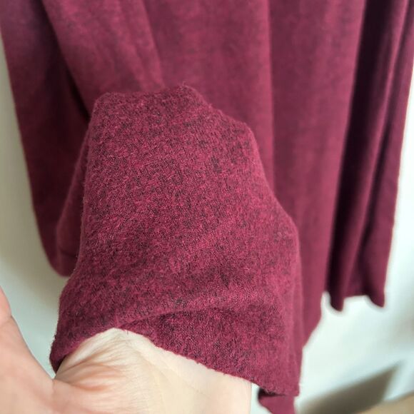 Old Navy Maroon Burgundy Wine Cozy Trapeze Swing Dress Size Medium - Picture 3 of 7